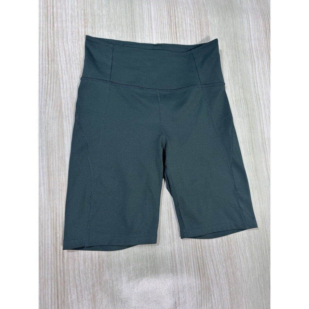 Girlfriend Collectibe Size M Womens Green Hi-Rise Workout Bike Shorts - EUC